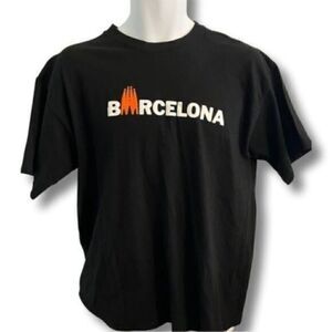 Barcelona Black Short Sleeve t-shirt. Size Medium